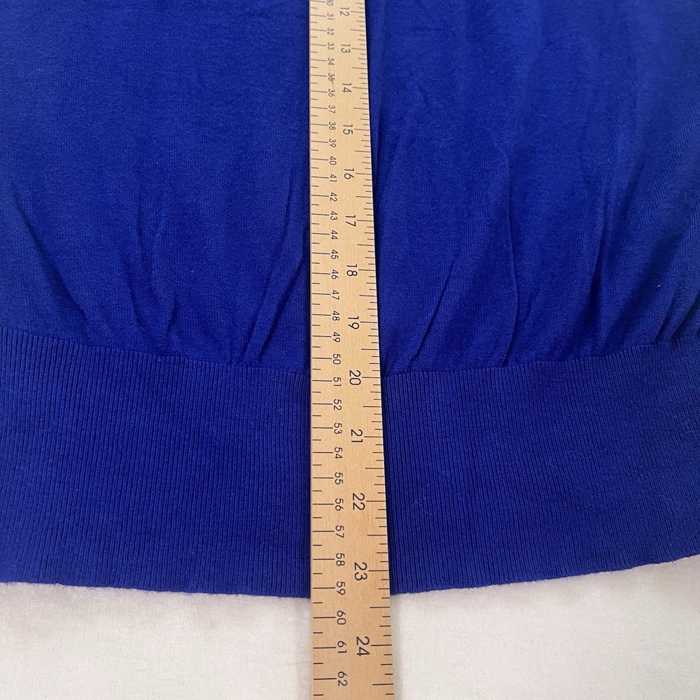 Express Women's Royal Blue Cap Sleeve Front Keyhole‎ Sweater Sz XS - Picture 6 of 6